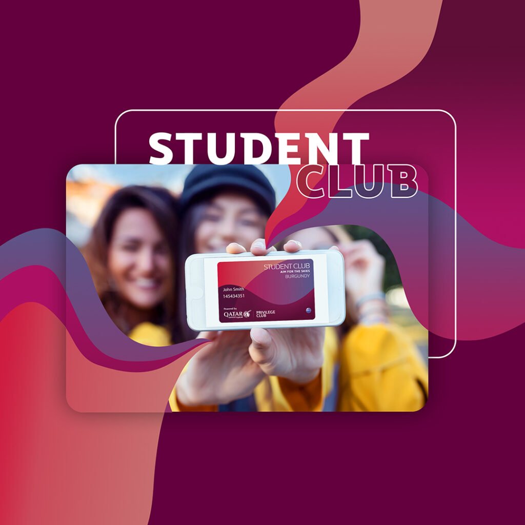 Qatar Airways Student Club Digitale Mitgliedskarte