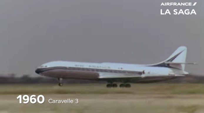 Air France - Flugzeug Caravelle 3 im Jahr 1960