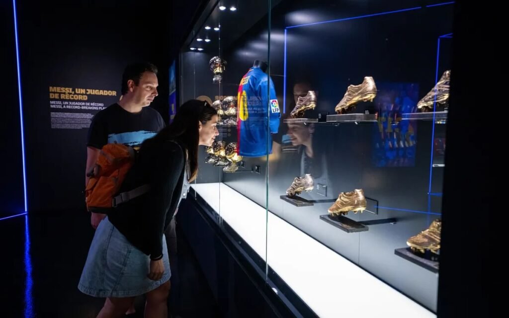 Barça Immersive Tour - Messis goldene Schuhe. 