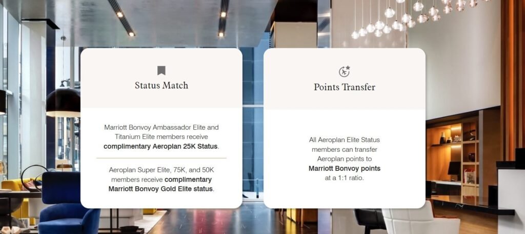 Aeroplan und Marriott Bonvoy Status  Match