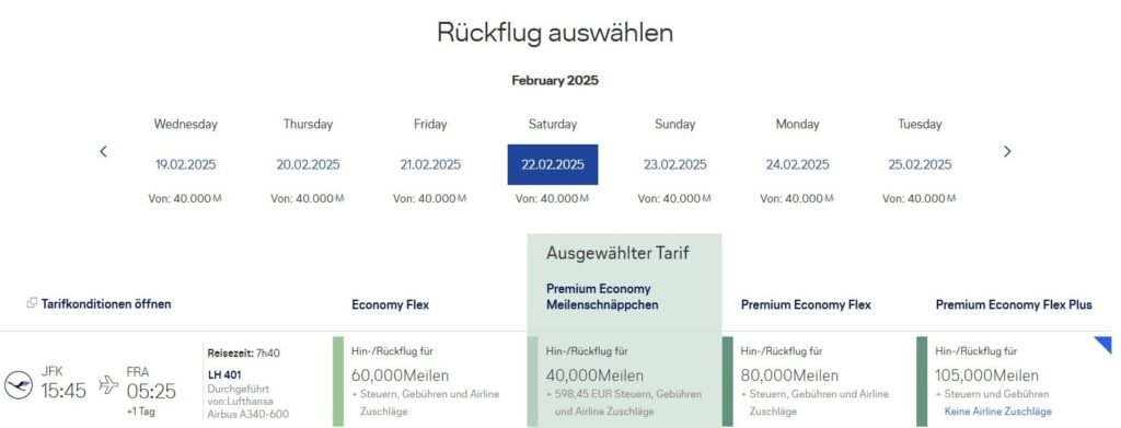 Lufthansa Meilenschnäppchen im November